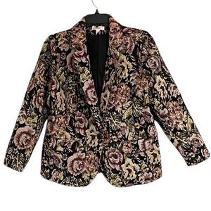 Dress Barn‎ Floral Tapestry Vintage Long Sleeve Jacket Blazer NWOT Sz 1X